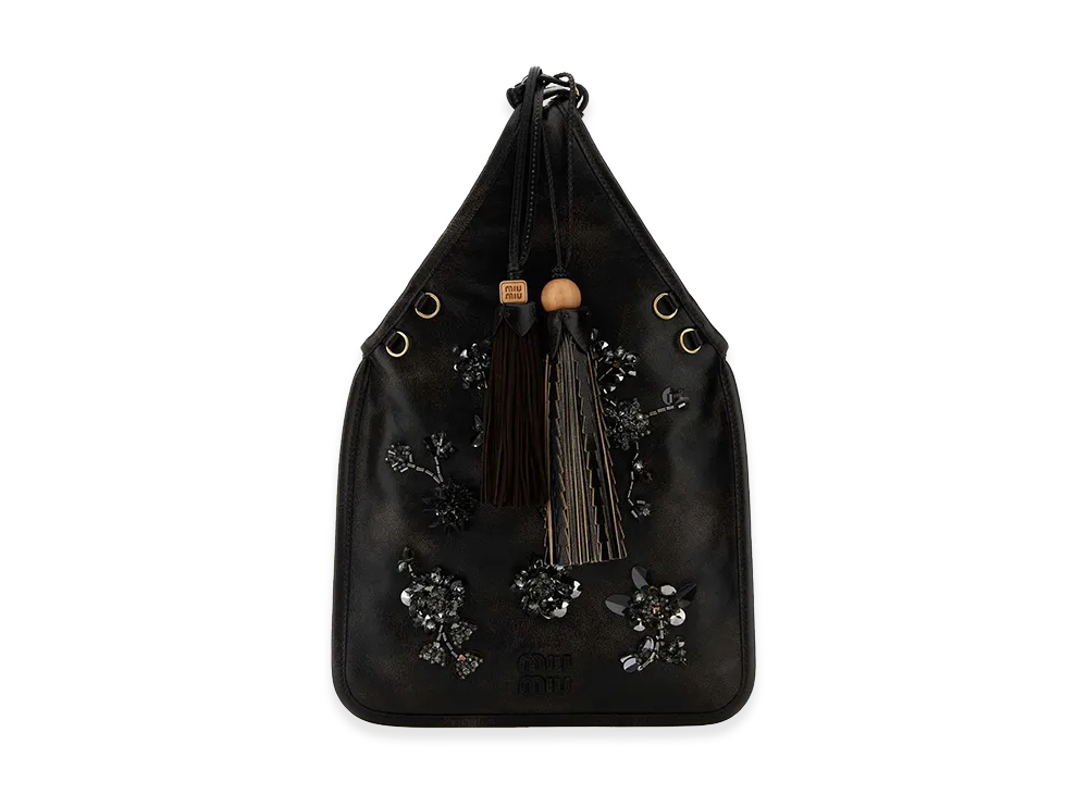 MIU MIU Women's Nappa Leather Handbag "Black"