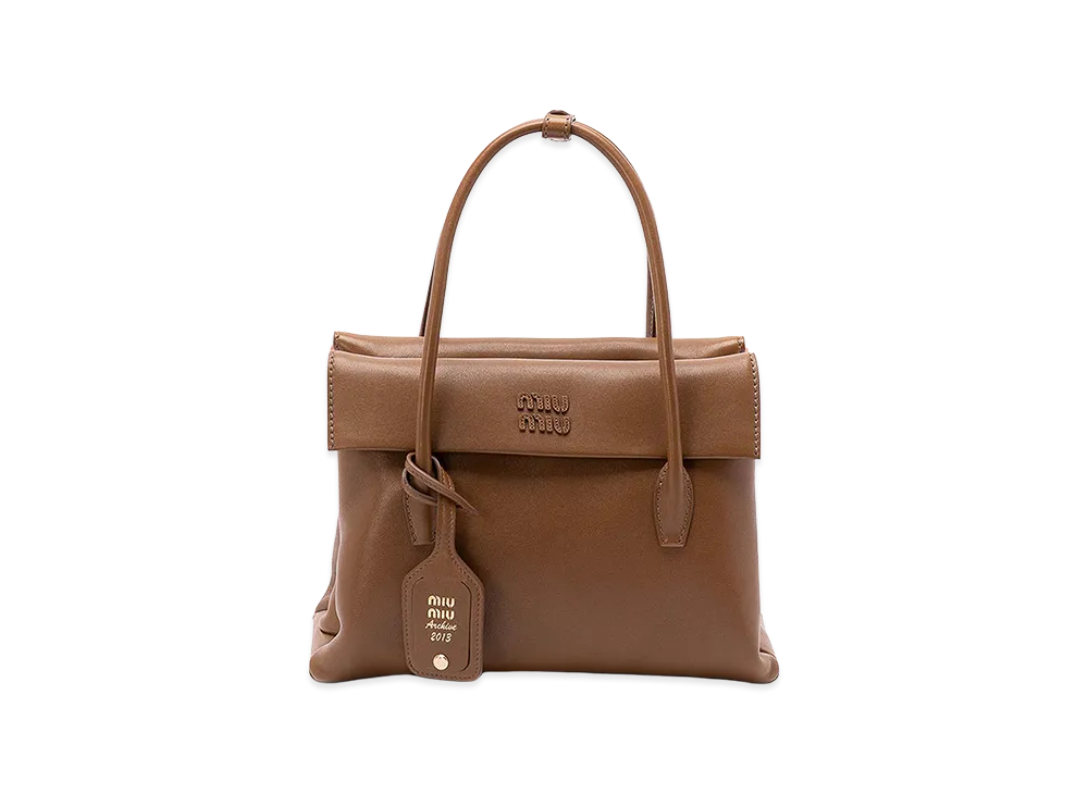 MIU MIU Women's Leather Solitaire Handbag "Brown"