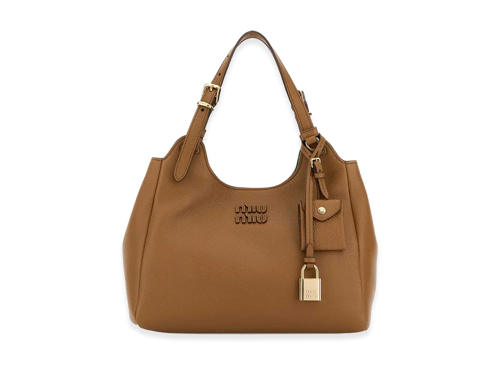 MIU MIU Women's Leather Handbag "Camel"