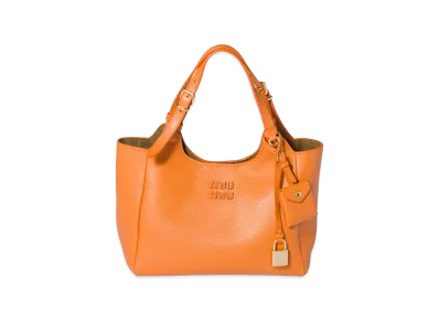 MIU MIU Leather Handbag "Gerbera Daisy/Olive"