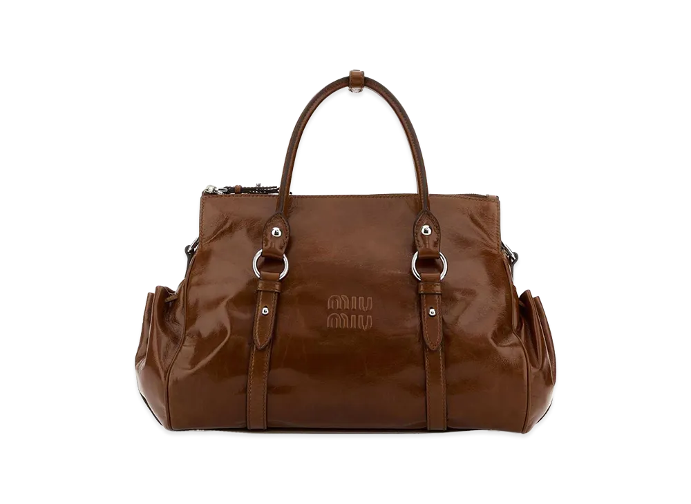 MIU MIU Women's Leather Handbag "Brown"