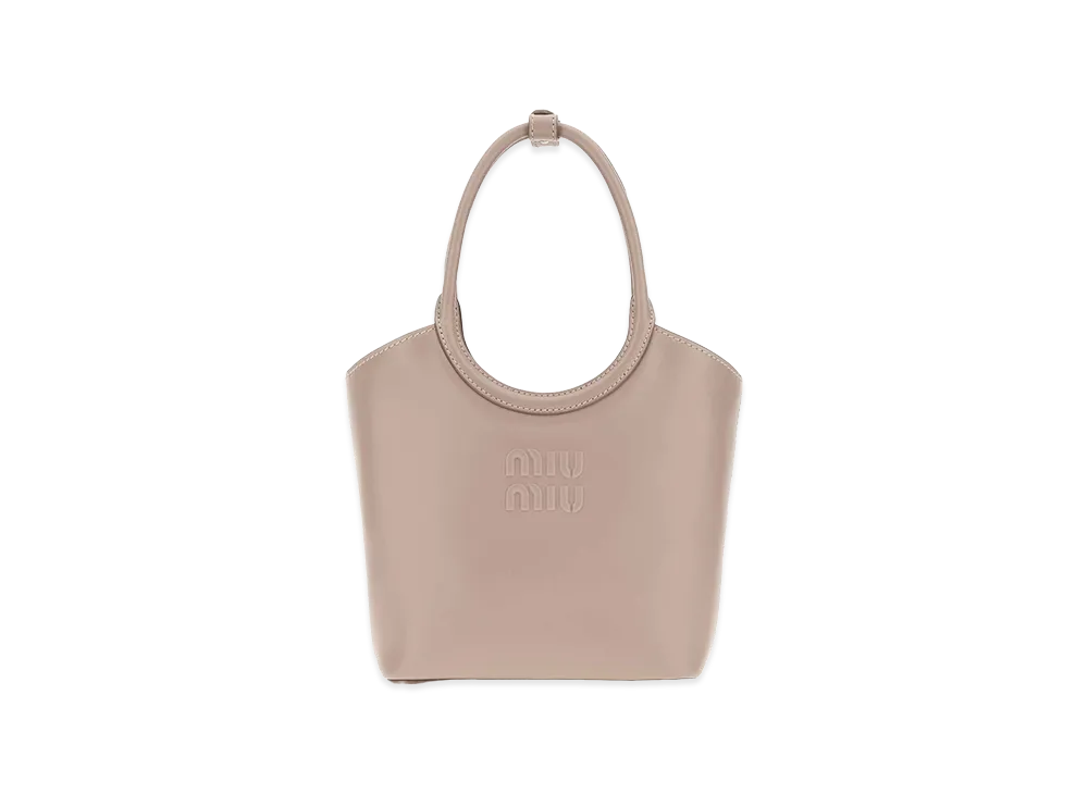 MIU MIU Women's Dove Leather Ivy Handbag "Gray"