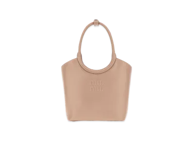 MIU MIU Women's Leather Ivy Handbag "Floral/Antiqued Pink"