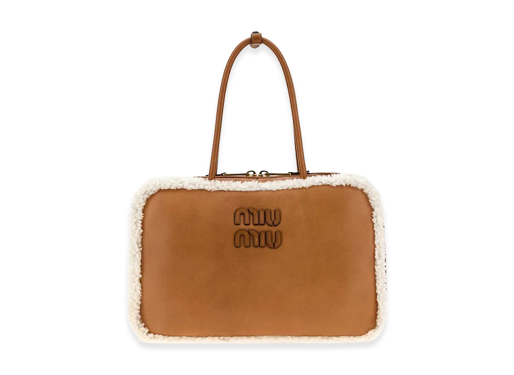 MIU MIU Women's Leather Beau Handbag "Camel"