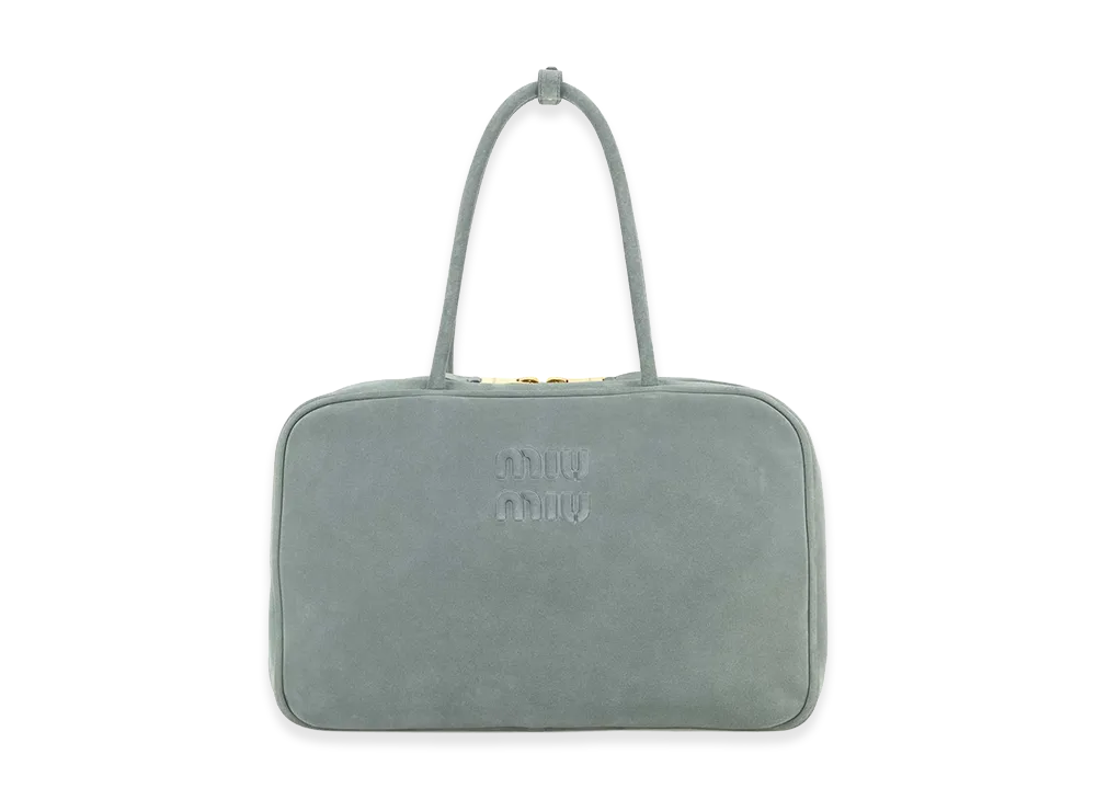 MIU MIU Women's Suede Handbag "Powder Blue"