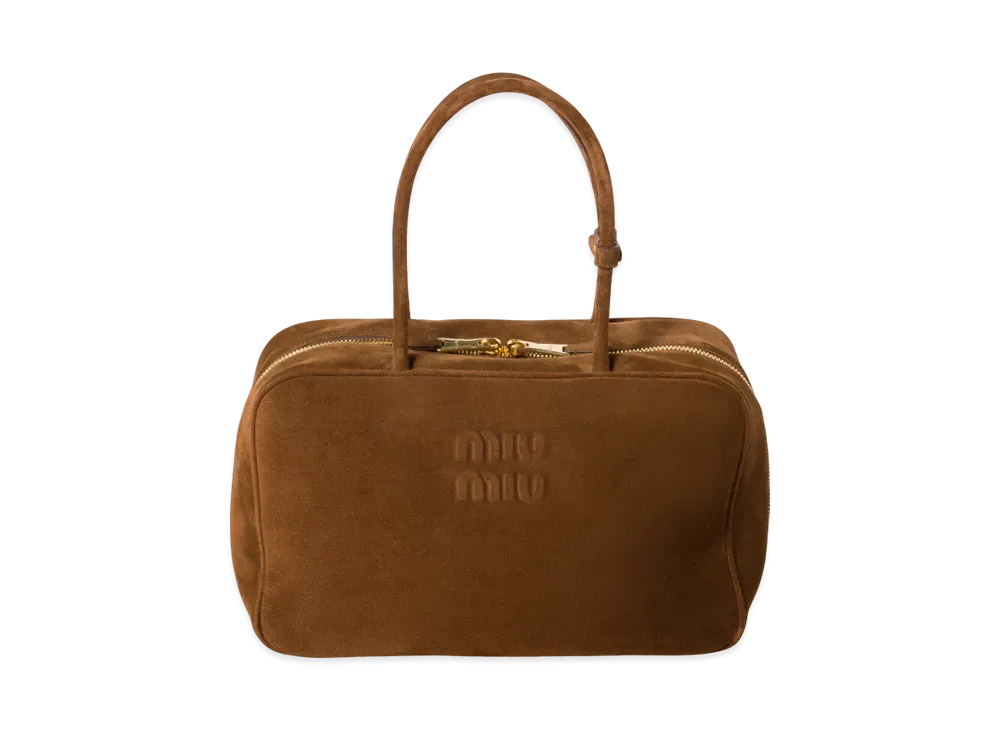 MIUMIU Suede Beau Bag "Dark Brown"
