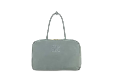 MIU MIU Women's Suede Handbag "Green/Powder Blue"