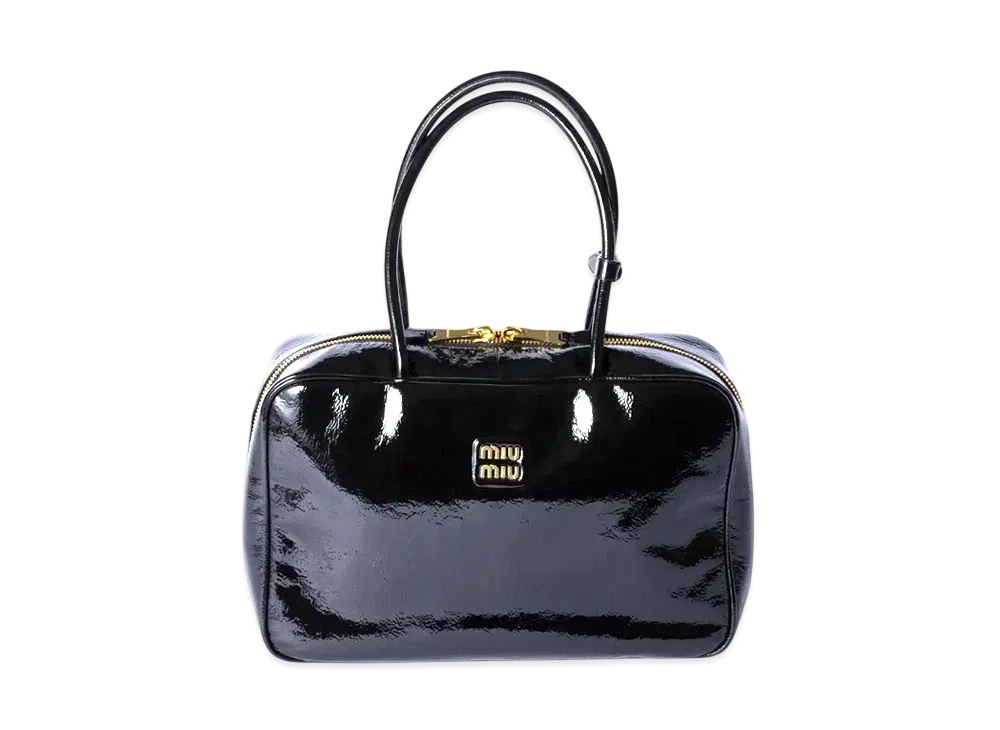 MIUMIU Beau Naplak Patent Leather Bag "Black"