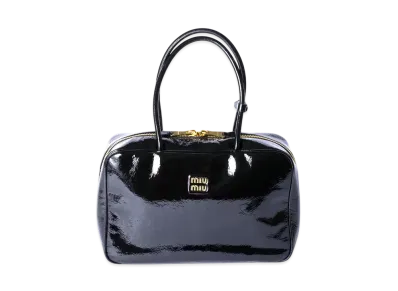 MIUMIU Beau Naplak Patent Leather Bag "Black"