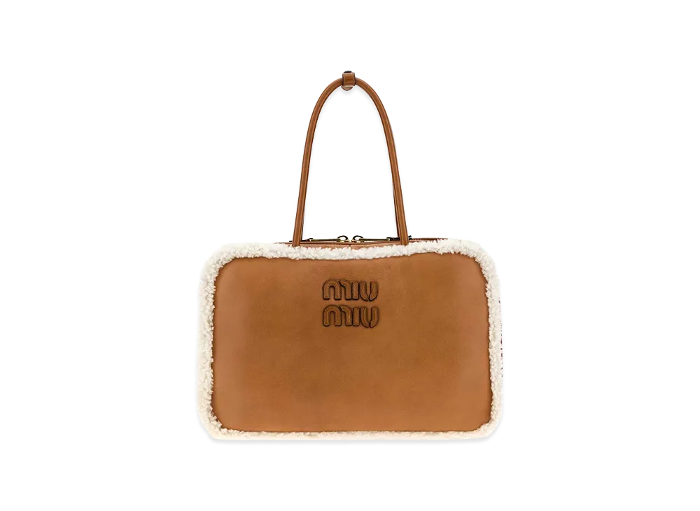MIU MIU Women's Leather Beau Handbag "Camel"