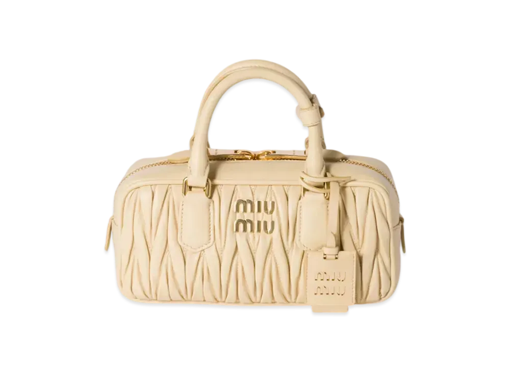 MIUMIU Arcadie Matelasse Nappa Leather Bag Regular "Soy Green"