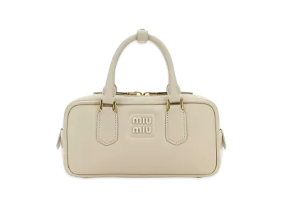 MIU MIU Women's Chalk Leather Arcadie Handbag "White"