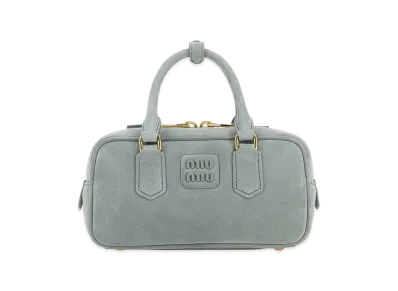 MIU MIU Women's Suede Arcadie Handbag "Powder Blue"