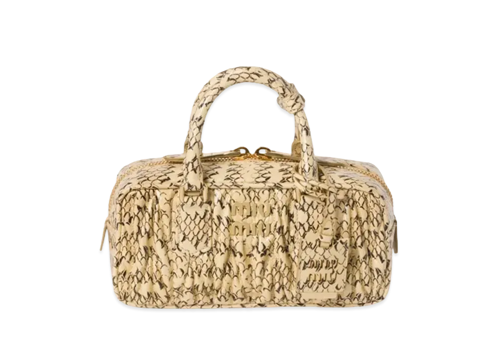 MIUMIU Arcadie Ayers Snakeskin Bag "Off White"