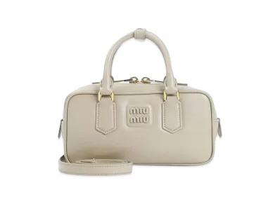 MIU MIU Women's Arcadie Calf Leather Handbag "Beige"
