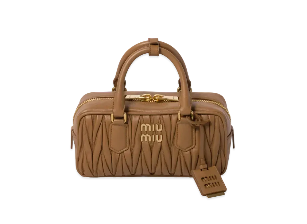 MIUMIU Arcadie Matelasse Nappa Leather Bag "Camel"