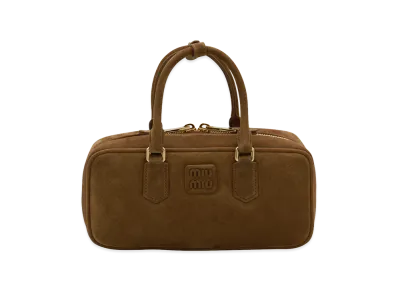 MIU MIU Women's Suede Arcadie Handbag "Brown"