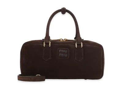 MIU MIU Women's Camoscio Padded Arcadie Handbag "Brown"