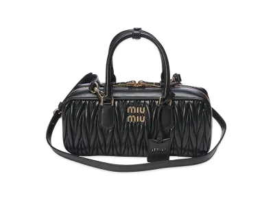 MIU MIU Women's Arcadie Matelass Leather Bag "Black"