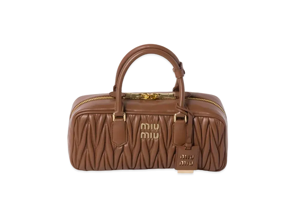 MIUMIU Arcadie Matelasse Nappa Leather Bag "Cognac"