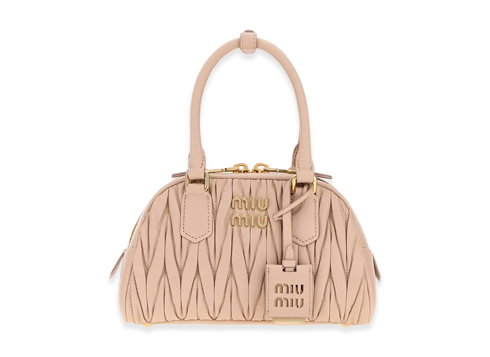MIU MIU Women's Nappa Leather Arcadie Handbag "Pink"