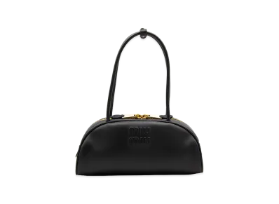 MIU MIU Women's Leather Beau Shoulder Bag "Black"