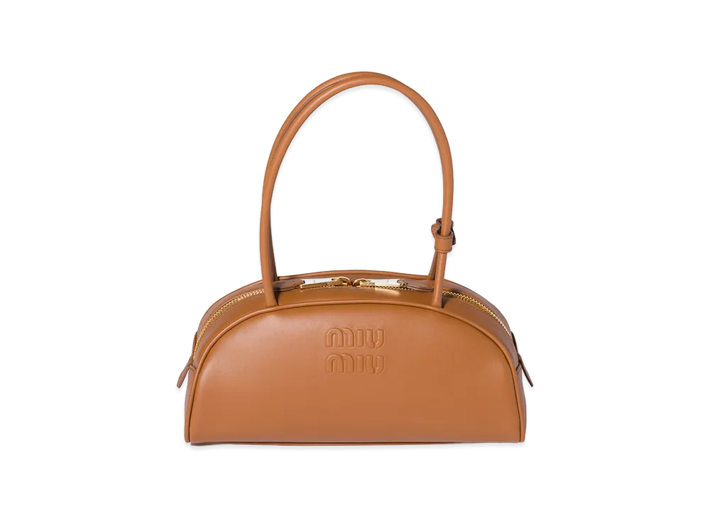 MIU MIU Beau Leather Bag "Cognac Brown"
