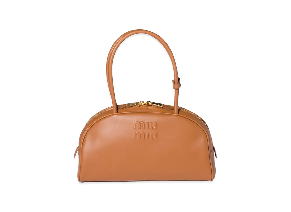MIU MIU Beau Leather Bag "Cognac Brown"
