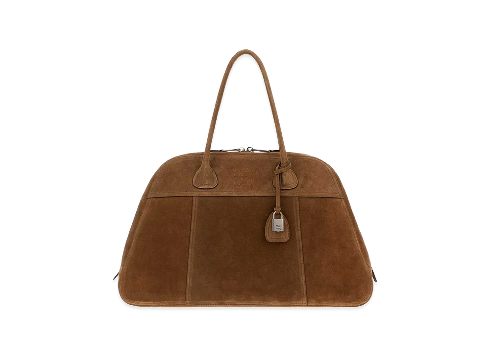 MIU MIU Women's Suede Vivant Shopping Bag "Brown"