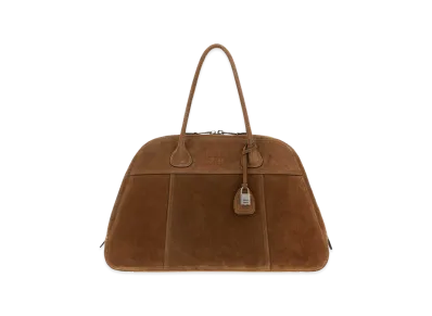 MIU MIU Women's Suede Vivant Shopping Bag "Brown"