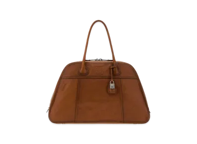 MIU MIU Women's Leather Vivant Shopping Bag "Brown/Camel"
