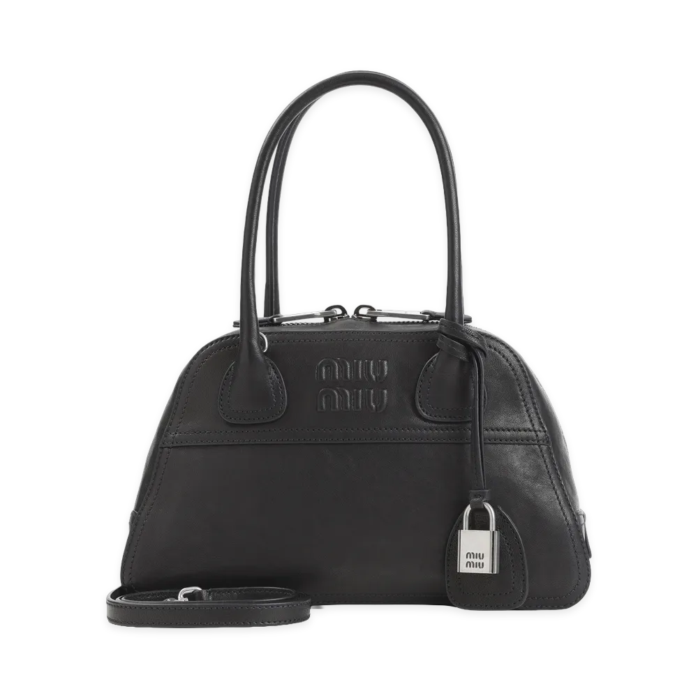 MIU MIU Women's Vivian Nappa Shoulder Bag "Black"
