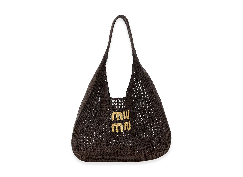 MIU MIU Women's Croquet Shopping Bag "Brown"