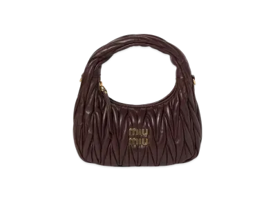 MIUMIU Wander Matelasse Nappa Leather Hobo Bag Small "Brown"