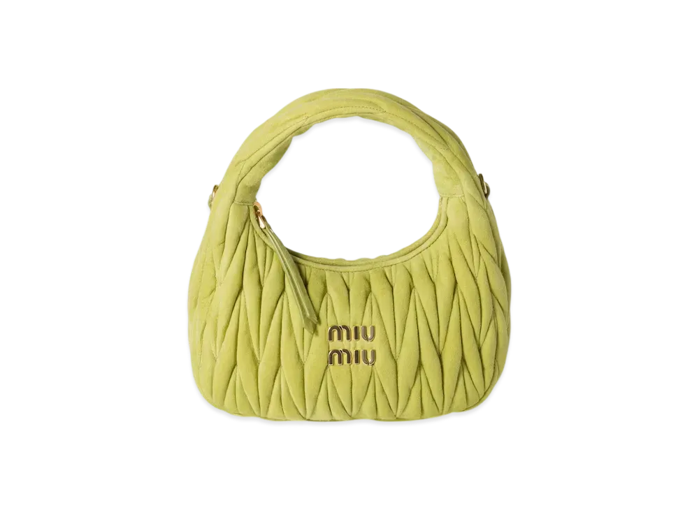 MIUMIU Wander Matelasse Suede Bag Small "Olive"