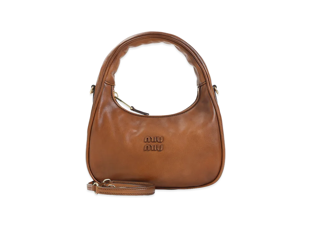 MIU MIU Women's Hobo Wander Handbag "Brown"