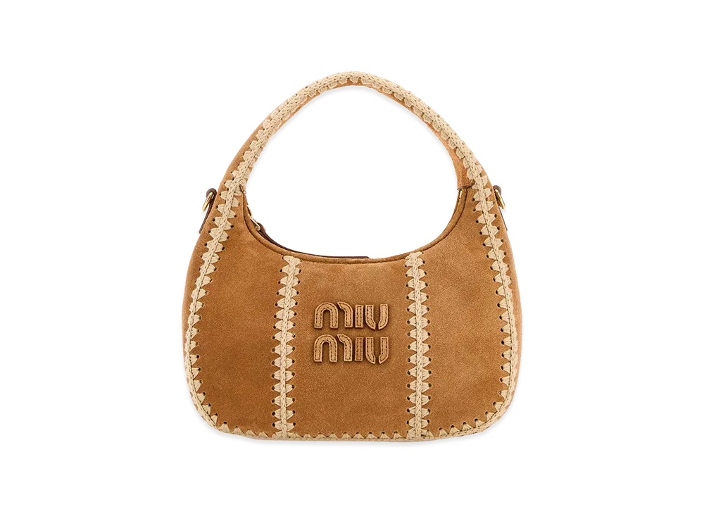 MIU MIU Women's Suede Handbag "Camel"