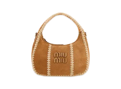 MIU MIU Women's Suede Handbag "Camel"