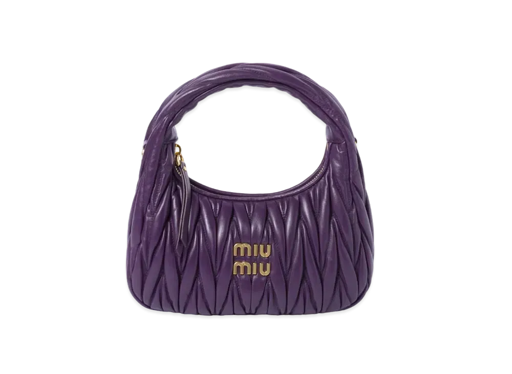 MIUMIU Wander Matelasse Nappa Leather Hobo Bag "Purple"