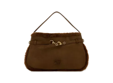 MIU MIU Women's Shearling Handbag "Brown"