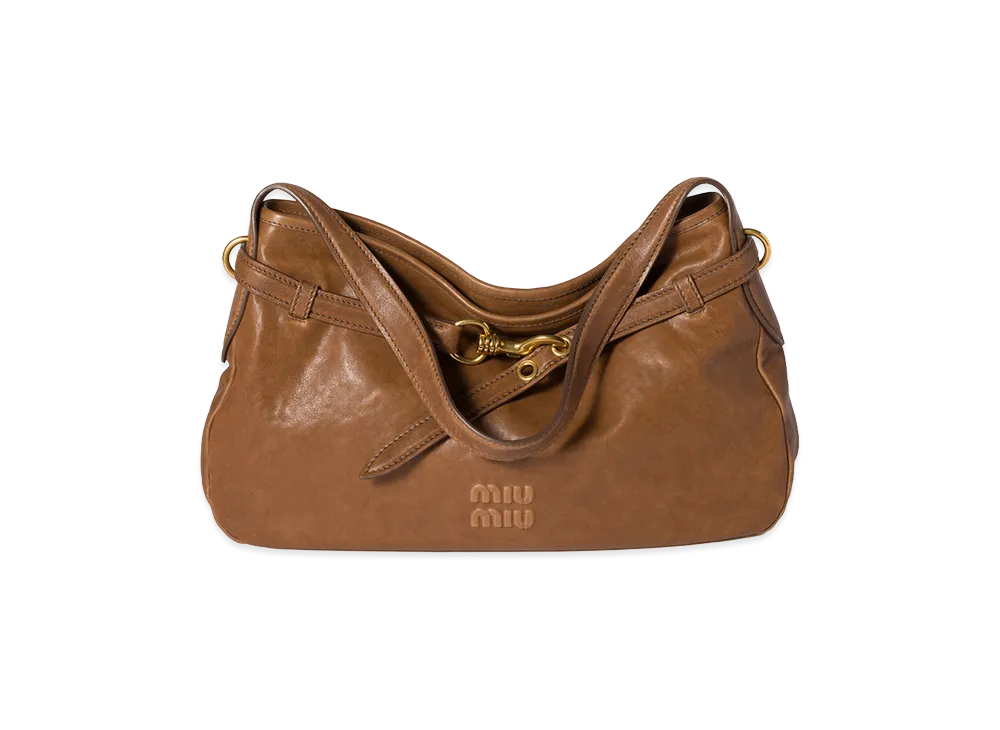 MIU MIU Aventure Nappa Leather Bag "Oak"