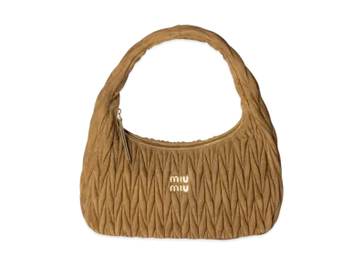 MIUMIU Wander Matelasse Suede Bag Extra Large "Olive"