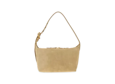 MIU MIU Women's Suede Shoulder Bag "Beige"