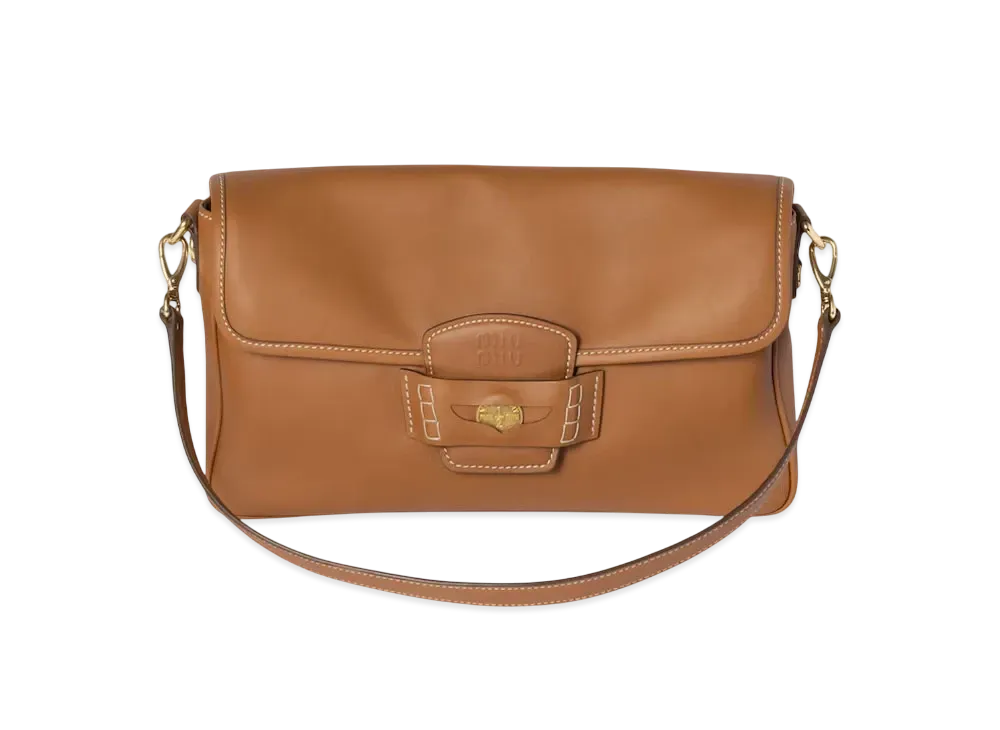 MIUMIU Penny Leather Bag "Cognac"