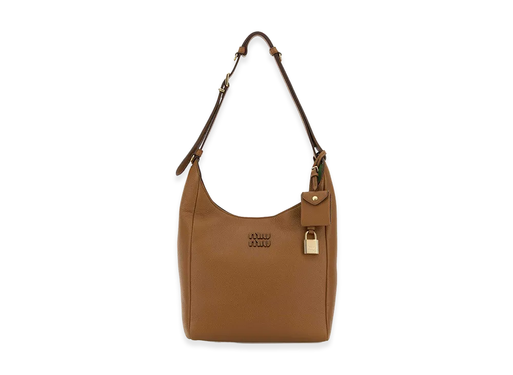 MIU MIU Women's Leather Shoulder Bag "Camel"