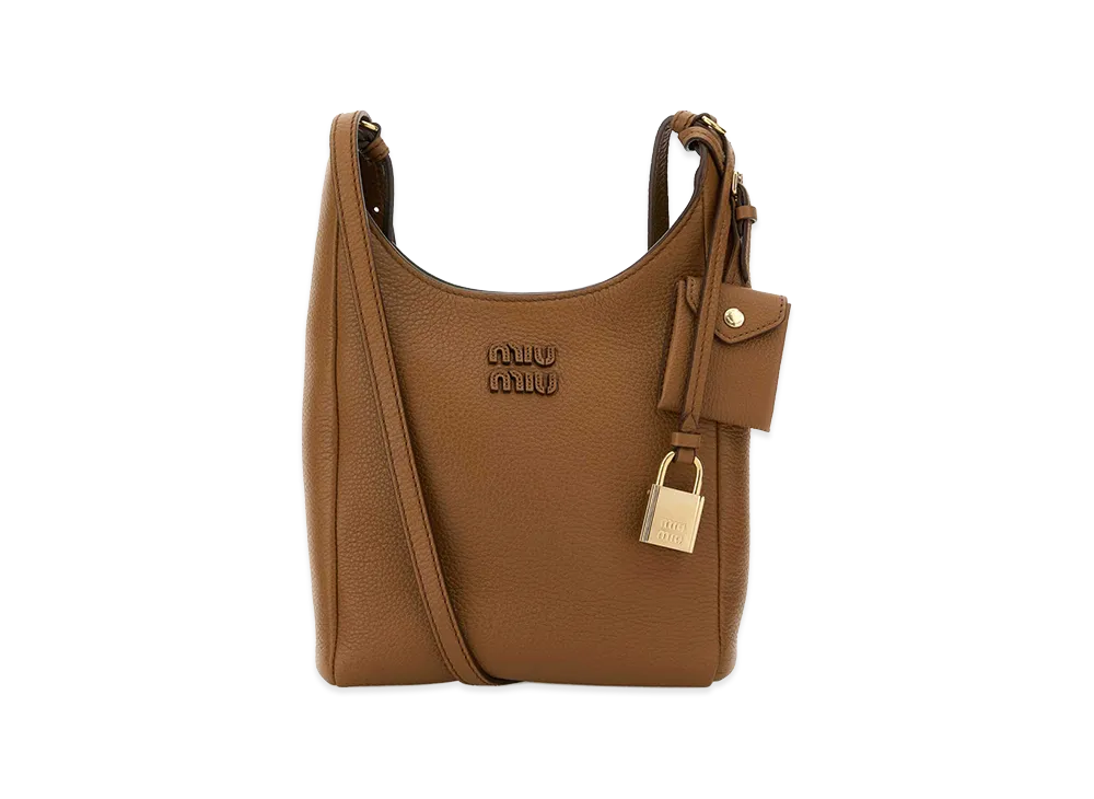 MIU MIU Women's Leather Crossbody Bag "Camel"