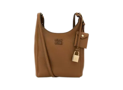 MIU MIU Women's Leather Crossbody Bag "Camel"