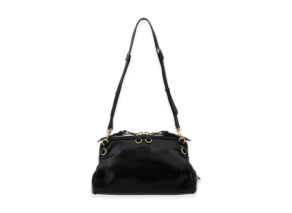 MIU MIU Women's Leather Shoulder Bag "Black"