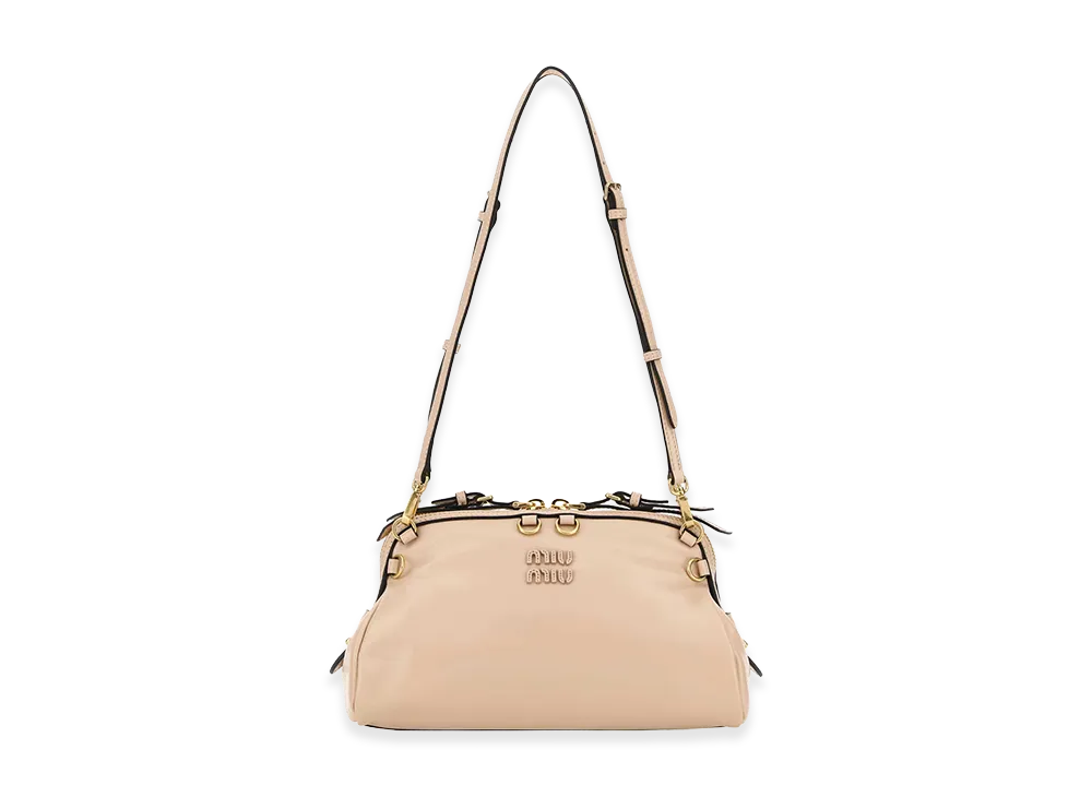 MIU MIU Women's Leather Shoulder Bag "Cipria"