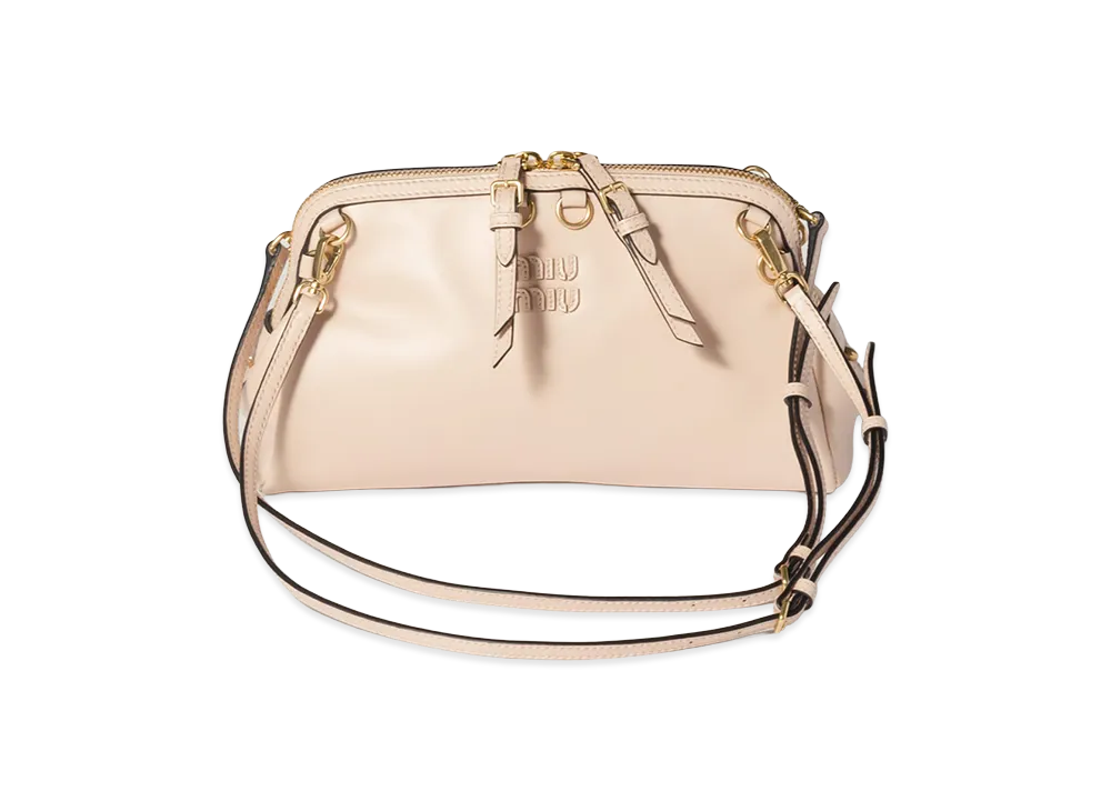 MIU MIU Caprice Leather Clutch "Powder Pink"